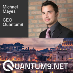 Quantum 9 / Michael Mayes logo picture for Fayetteville Flyer media appearance. photo image for blog post: accessible MMJ in Fayetteville