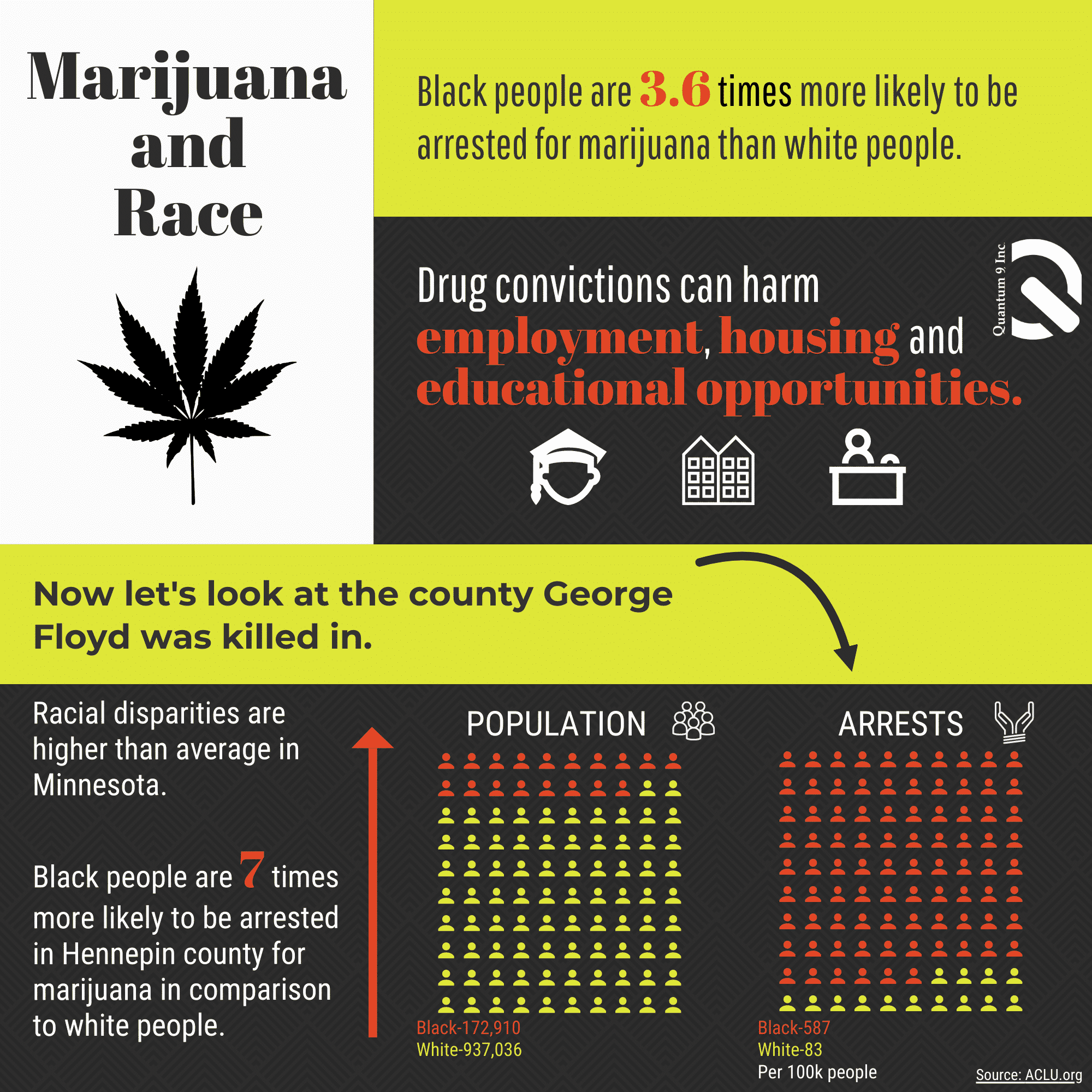 marijuana arrests and race infograph